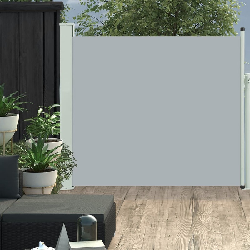 Berkfield Patio Retractable Side Awning 100×300 cm Grey