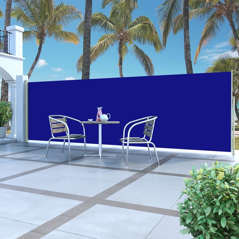 Berkfield Retractable Side Awning 160 x 500 cm Blue