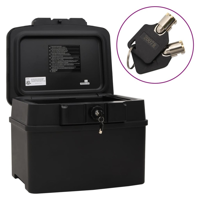 Berkfield Safe Box Black 44x37x34 cm Polypropylene