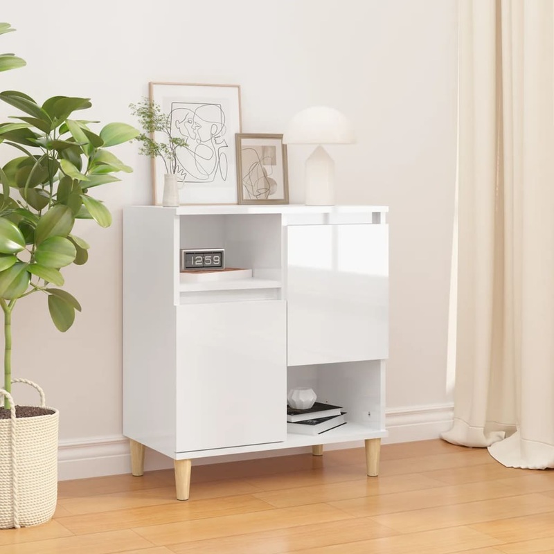 Berkfield Sideboard High Gloss White 60x35x70 cm Engineered Wood