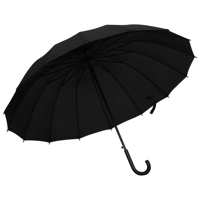 Berkfield Umbrella Automatic Black 120 cm