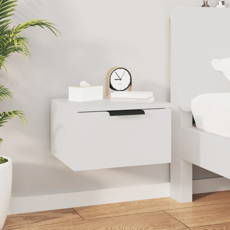 Berkfield Wall-mounted Bedside Cabinet White 34x30x20 cm