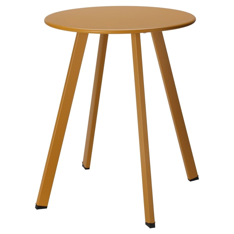 ProGarden End Table 40×49 cm Matte Mustard Yellow