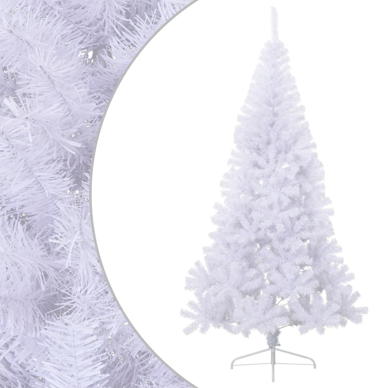 Berkfield Artificial Half Christmas Tree with Stand White 210 cm PVC