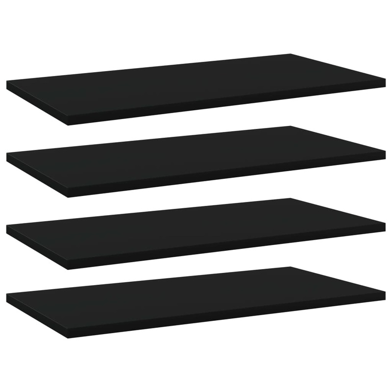 Berkfield Bookshelf Boards 4 pcs Black 60x30x1.5 cm Engineered Wood