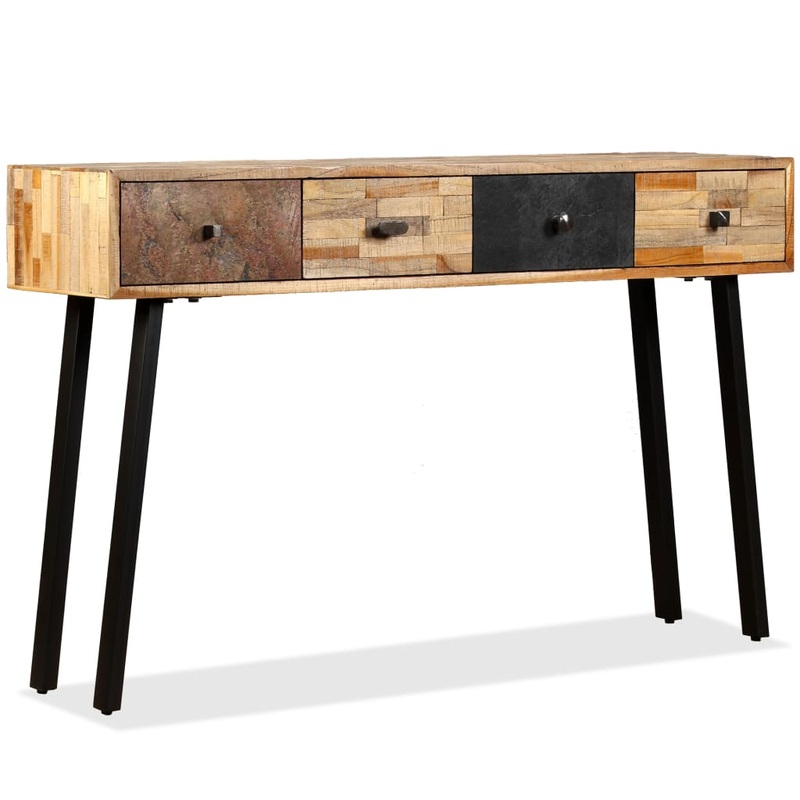 Berkfield Console Table Solid Reclaimed Teak 120x30x76 cm