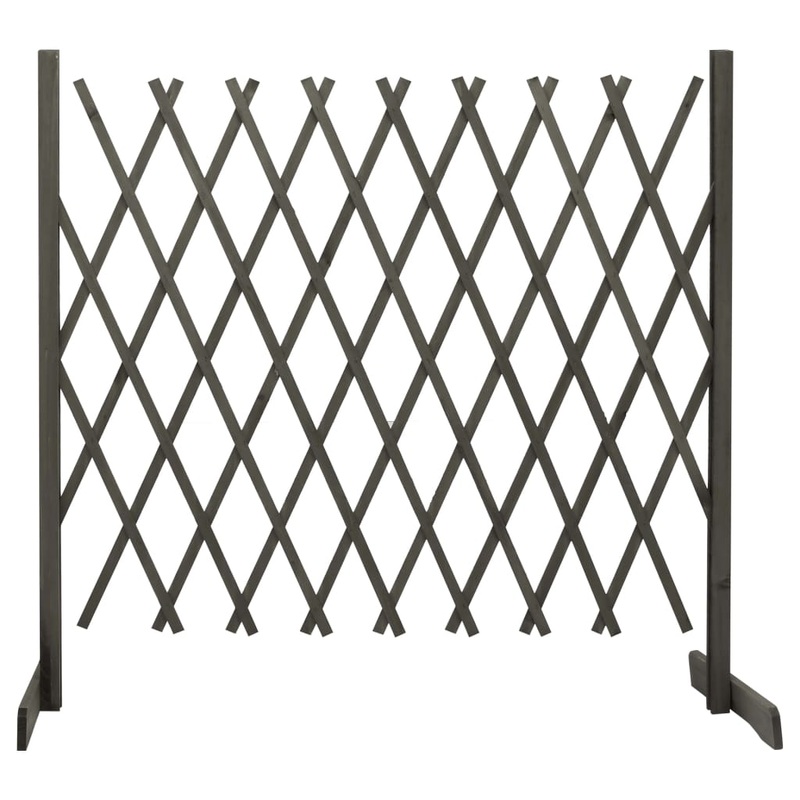 Berkfield Garden Trellis Fence Grey 180×100 cm Solid Firwood