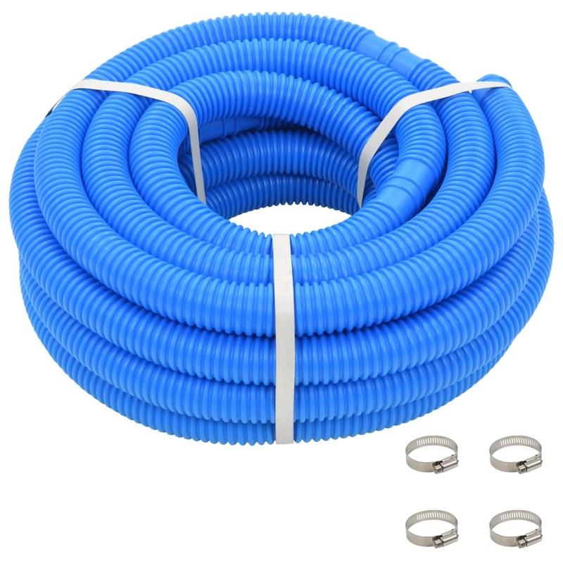 Berkfield Pool Hose with Clamps Blue 38 mm12 m