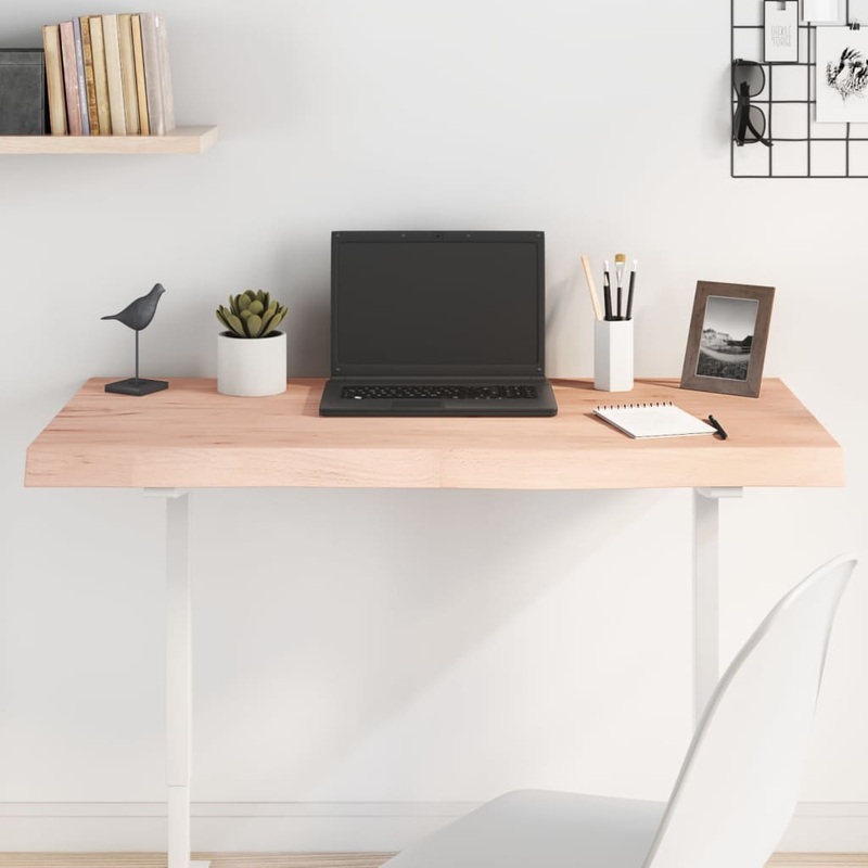 Berkfield Table Top 100x50x6 cm Untreated Solid Wood Oak