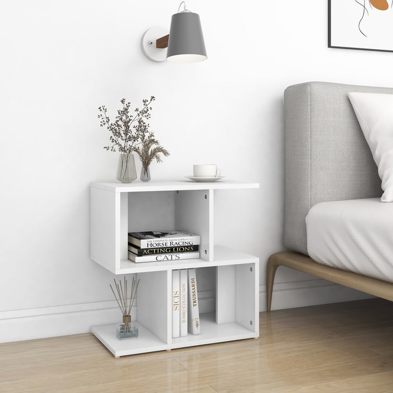 Berkfield Bedside Cabinet White 50x30x51.5 cm Engineered Wood
