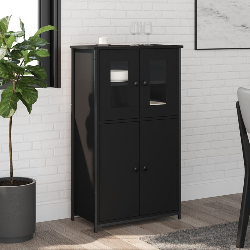 Berkfield Highboard Black 62x32x106.5 cm Engineered Wood