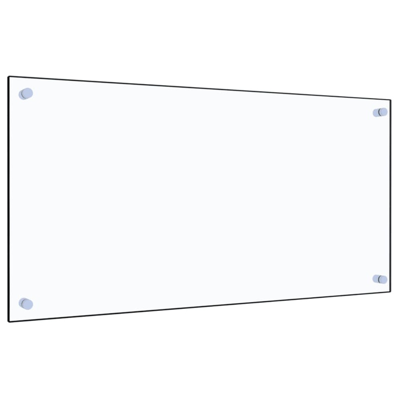 Berkfield Kitchen Backsplash Transparent 80×40 cm Tempered Glass