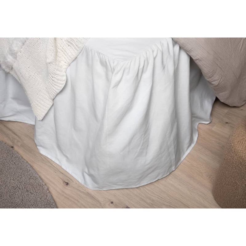 Venture Home Bedskirt Pixy 200×120 cm Cotton White
