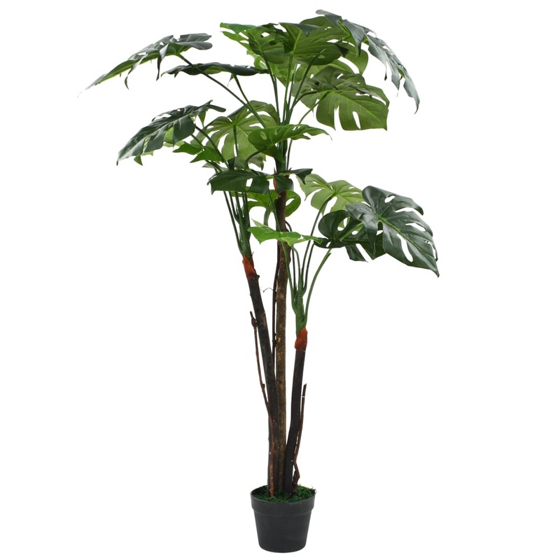 Berkfield Artificial Monstera Plant with Pot 130 cm Green
