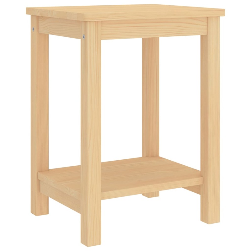 Berkfield Bedside Cabinet Light Wood 35x30x47 cm Solid Pinewood