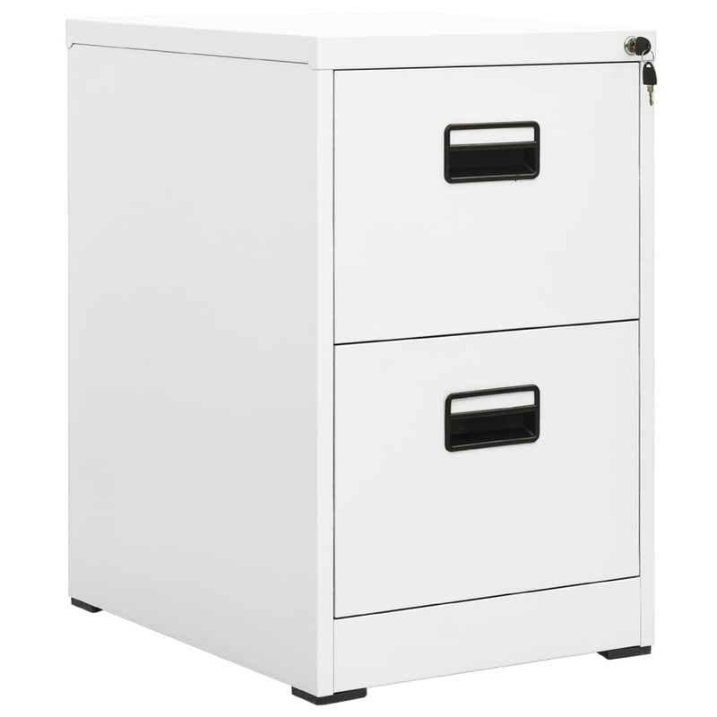Berkfield Filing Cabinet White 46x62x72.5 cm Steel