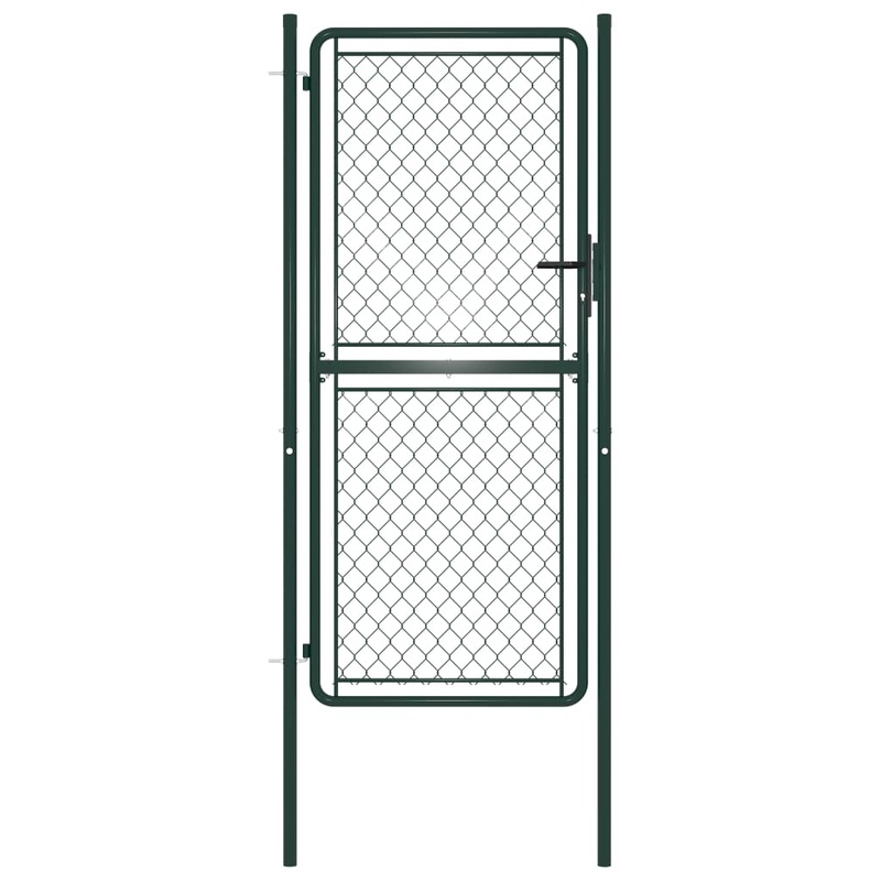 Berkfield Garden Gate Steel 100×175 cm Green