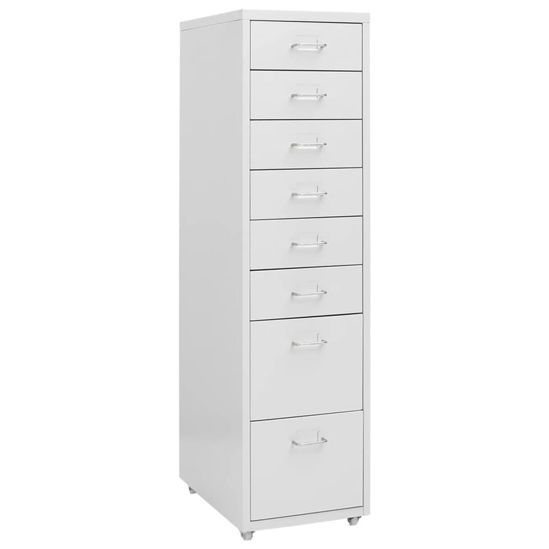 Berkfield Mobile File Cabinet Grey 28x41x109 cm Metal