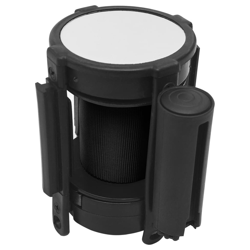 Berkfield Retractable Belt Barrier 200 cm Black