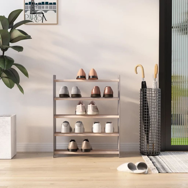 Berkfield Shoe Rack Grey 65x24x81 cm Engineered Wood