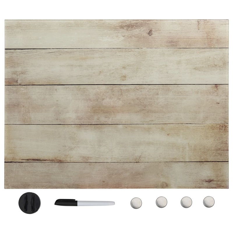 Berkfield Wall Mounted Magnetic Board Glass 60×80 cm