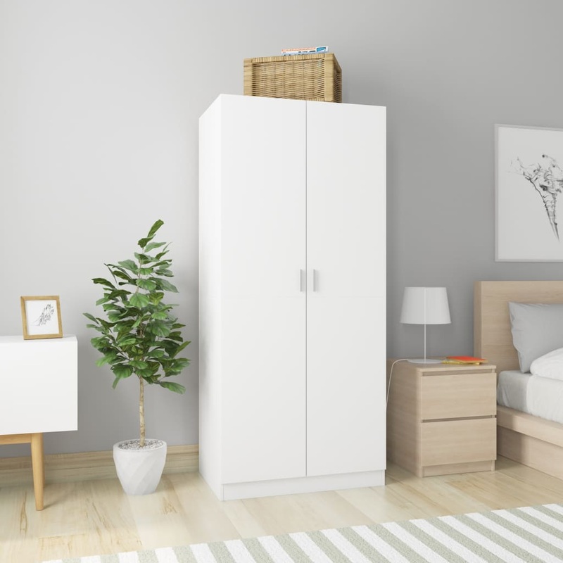 Berkfield Wardrobe White 80x52x180 cm Engineered Wood
