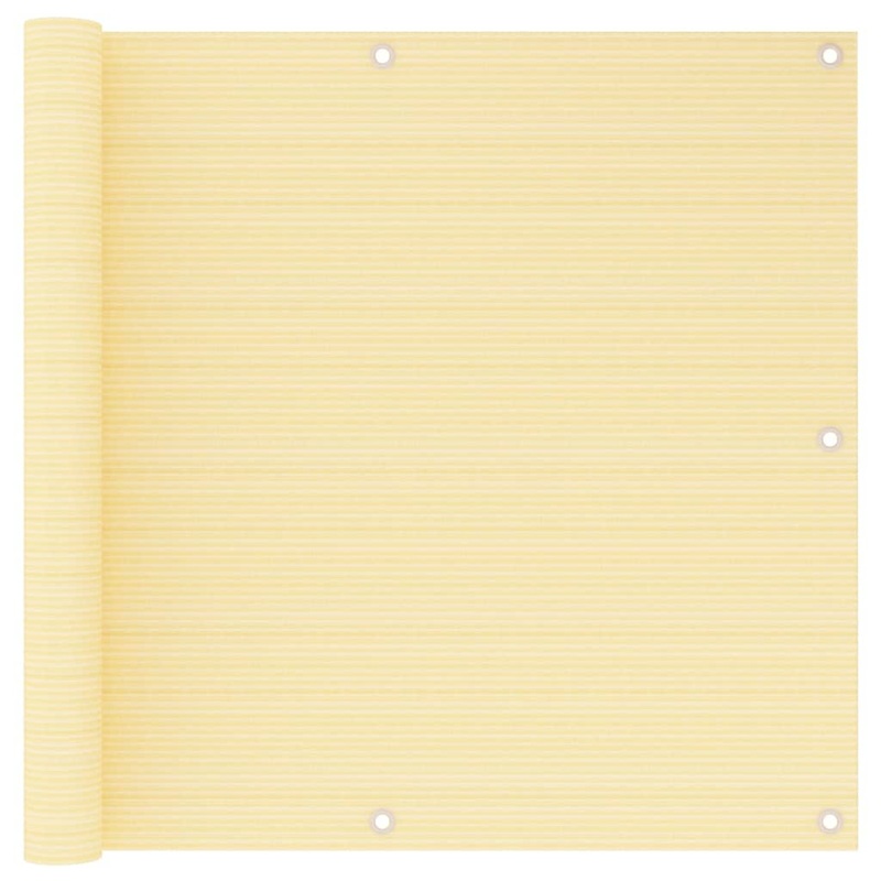 Berkfield Balcony Screen Beige 90×600 cm HDPE