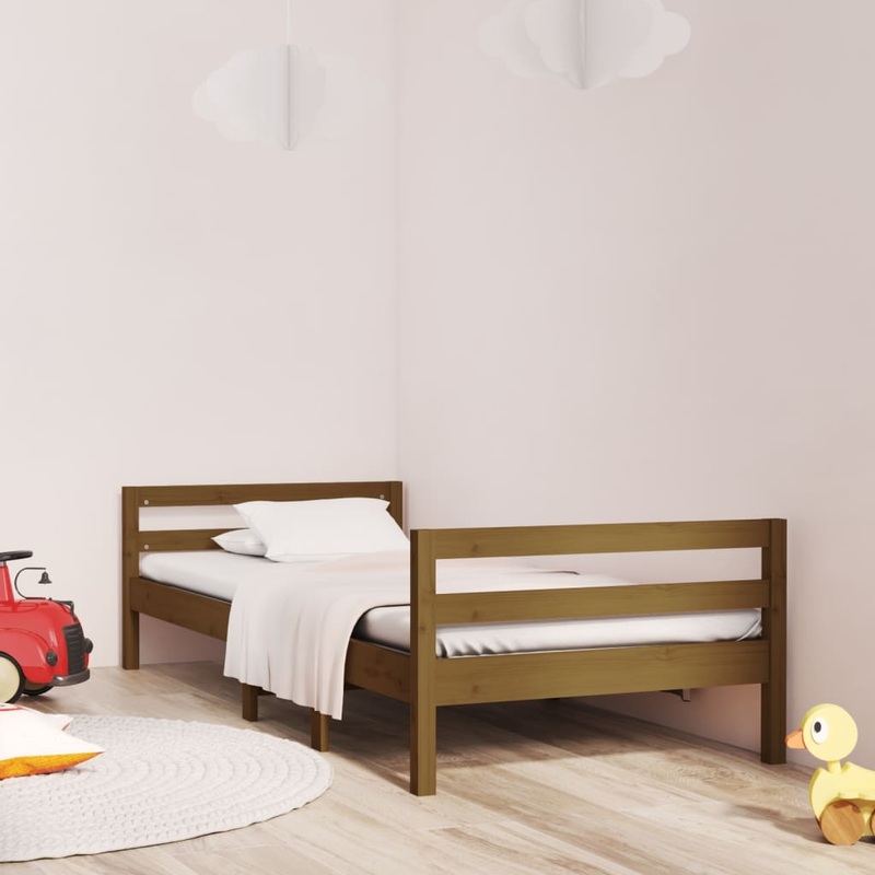Berkfield Bed Frame Honey Brown 90×200 cm Solid Wood Pine