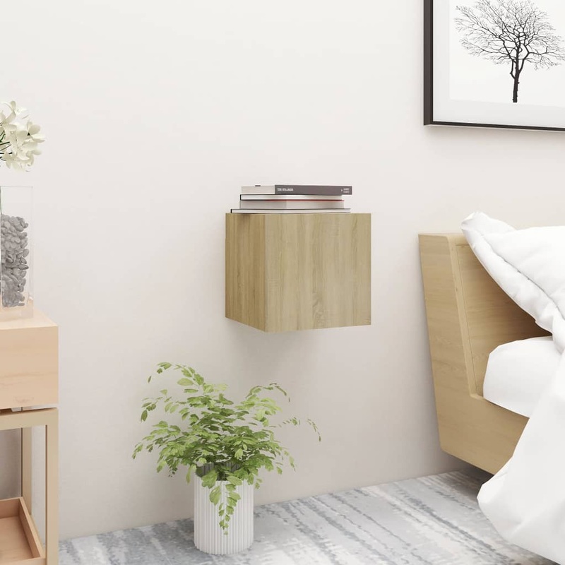 Berkfield Bedside Cabinet Sonoma Oak 30.5x30x30 cm Engineered Wood