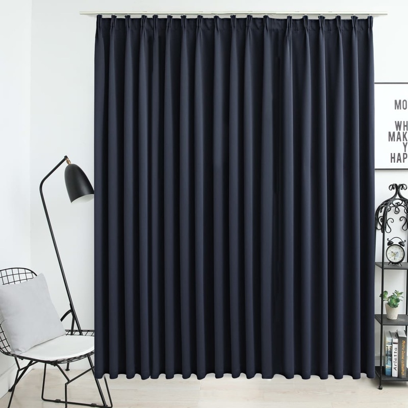 Berkfield Blackout Curtain with Hooks Anthracite 290×245 cm