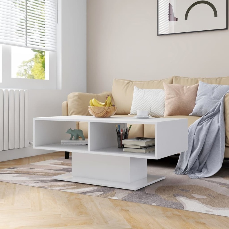 Berkfield Coffee Table White 103.5x50x44.5 cm Engineered Wood