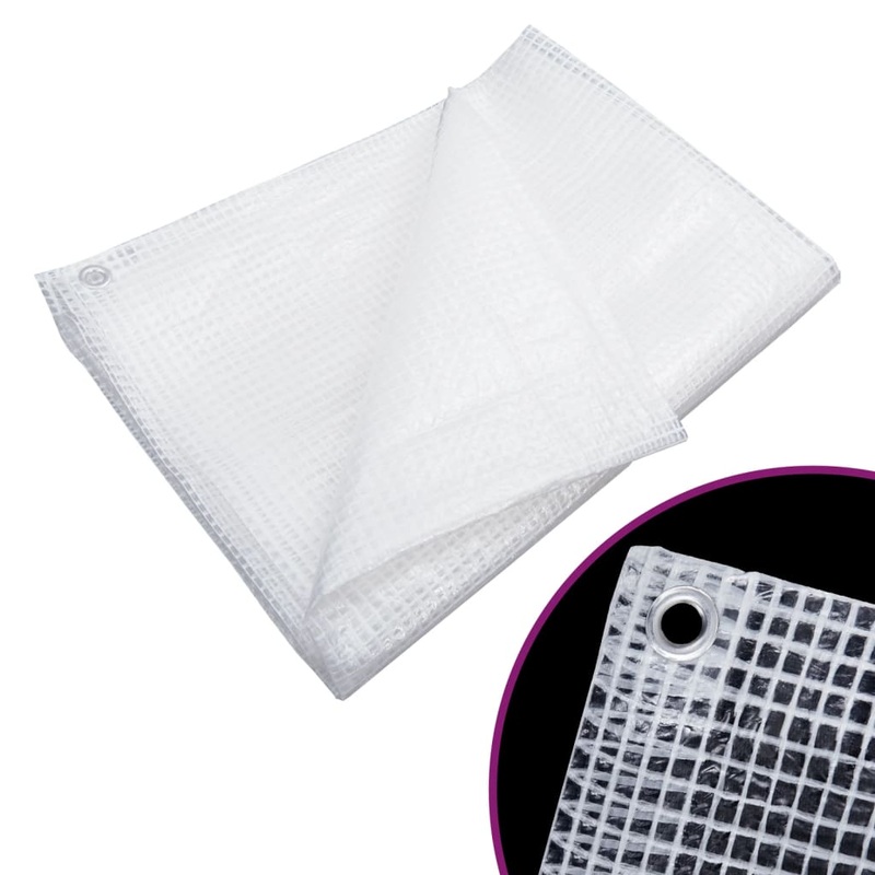 Berkfield Leno Tarpaulin 140 g/m__ 6×8 m White