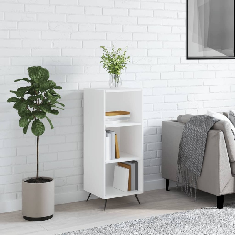 Berkfield Shelf Cabinet White 34.5×32.5×90 cm Engineered Wood