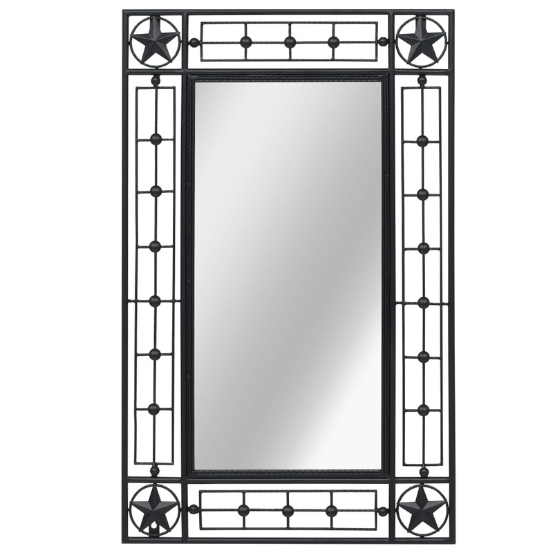 Berkfield Wall Mirror Rectangular 50×80 cm Black