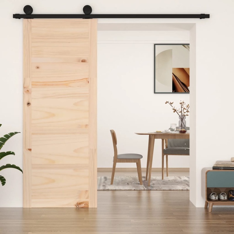 Berkfield Barn Door 80×1.8×204.5 cm Solid Wood Pine
