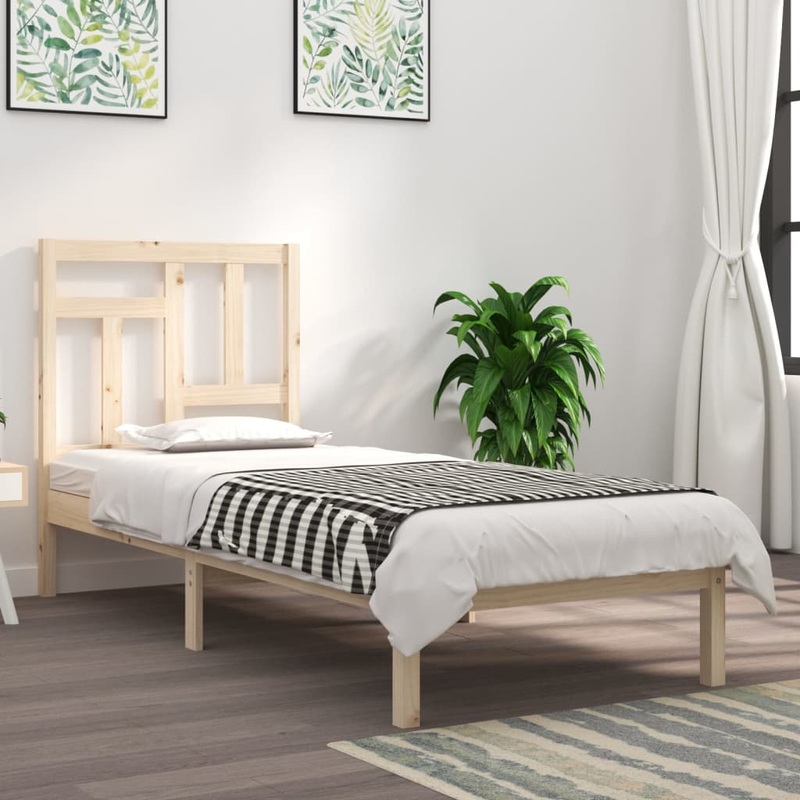 Berkfield Bed Frame Solid Wood Pine 90×200 cm