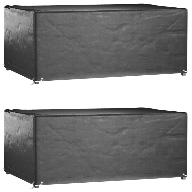 Berkfield Garden Furniture Covers 2 pcs 8 Eyelets 180x122x75 cm Rectangular