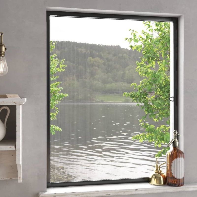 Berkfield Insect Screen for Windows Anthracite 100×120 cm