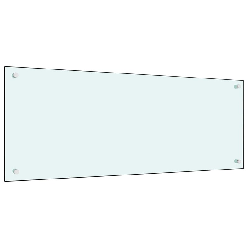 Berkfield Kitchen Backsplash White 100×40 cm Tempered Glass