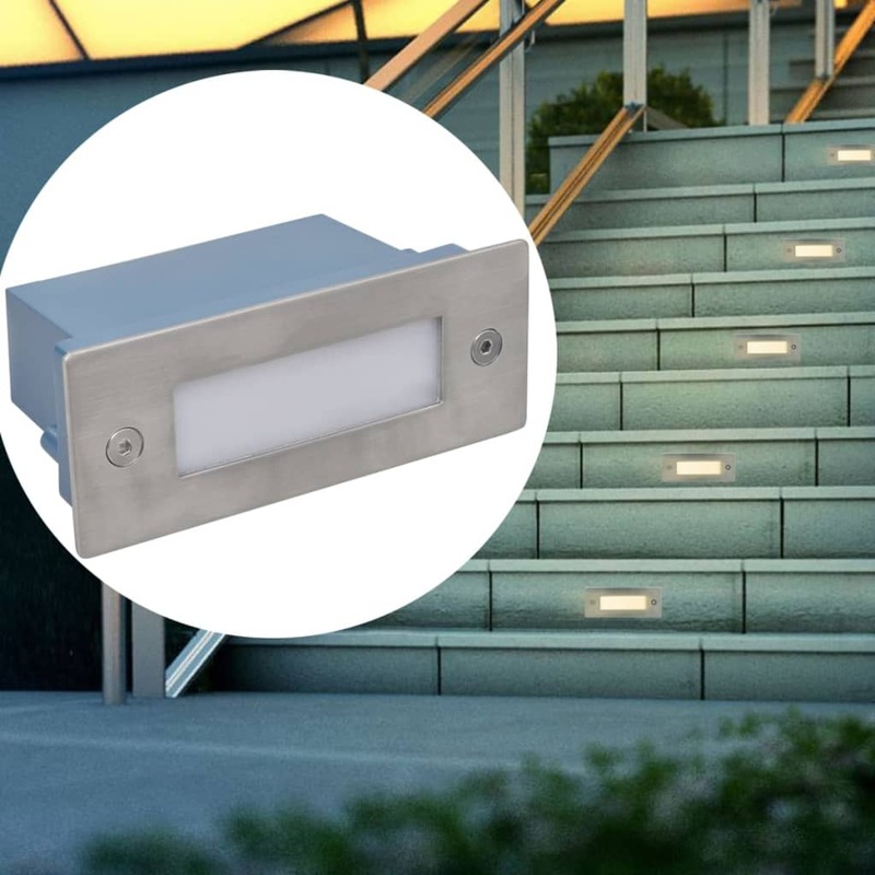 Berkfield LED Recessed Stair Lights 6 pcs 44x111x56 mm