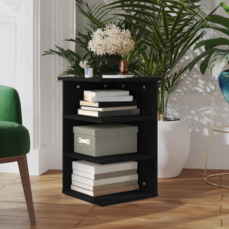 Berkfield Side Cabinet Black 35x35x55 cm Engineered Wood
