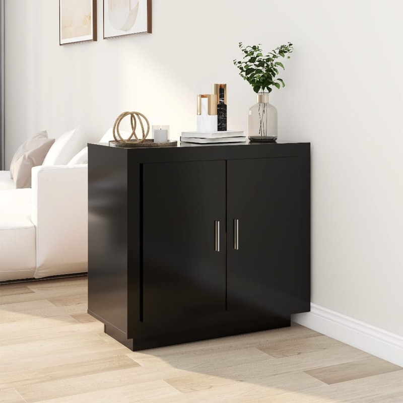 Berkfield Sideboard Black 80x40x75 cm Engineered Wood