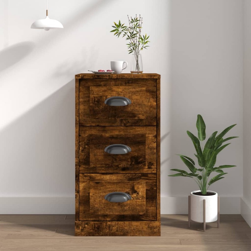 Berkfield Sideboard Smoked Oak 36×35.5×67.5 cm Engineered Wood