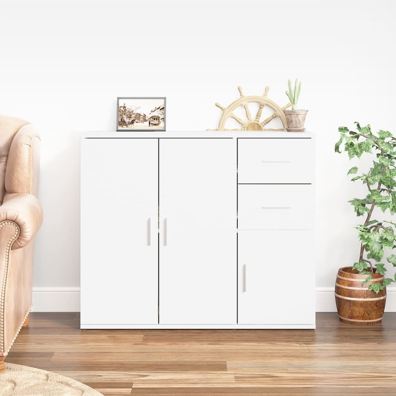 Berkfield Sideboard White 91×29.5×75 cm Engineered Wood