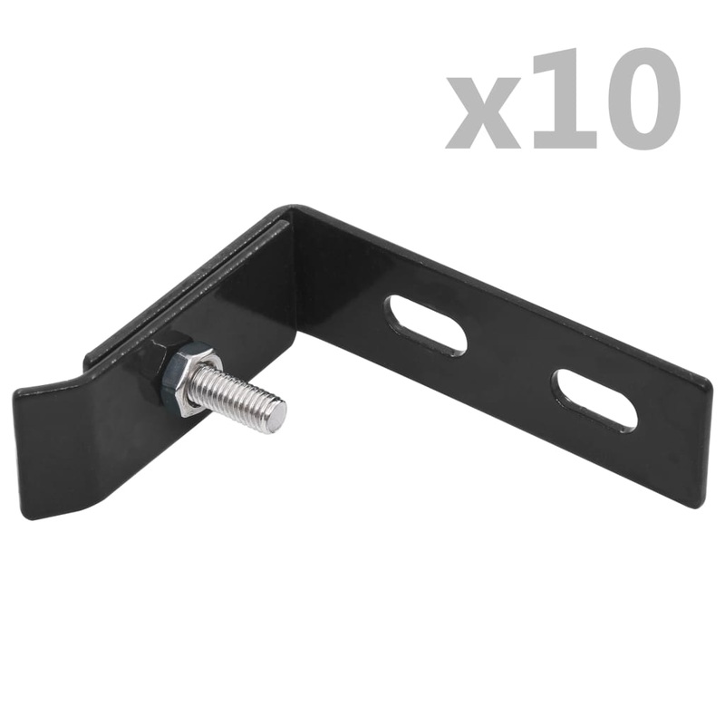 Berkfield Wall Corner Connector 10 Sets Anthracite