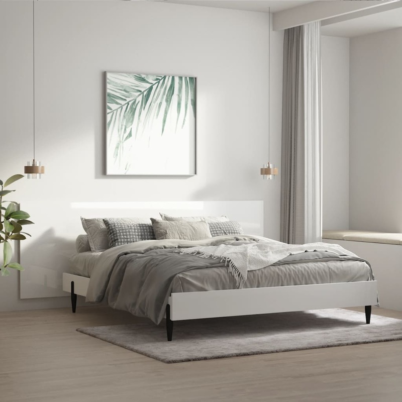 Berkfield Wall Headboard High Gloss White 240×1.5×80 cm Engineered Wood