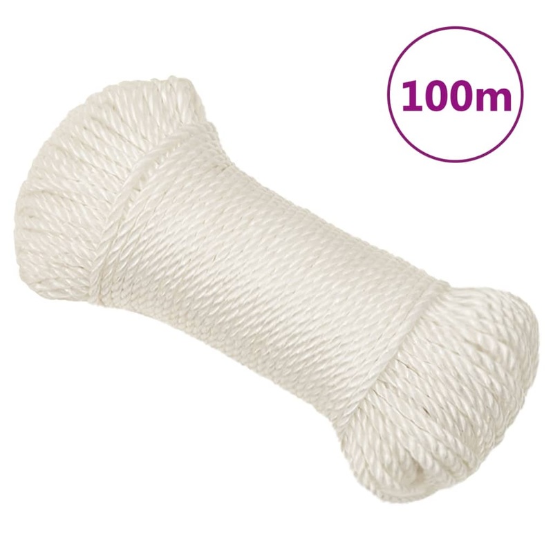 Berkfield Work Rope White 6 mm 100 m Polypropylene
