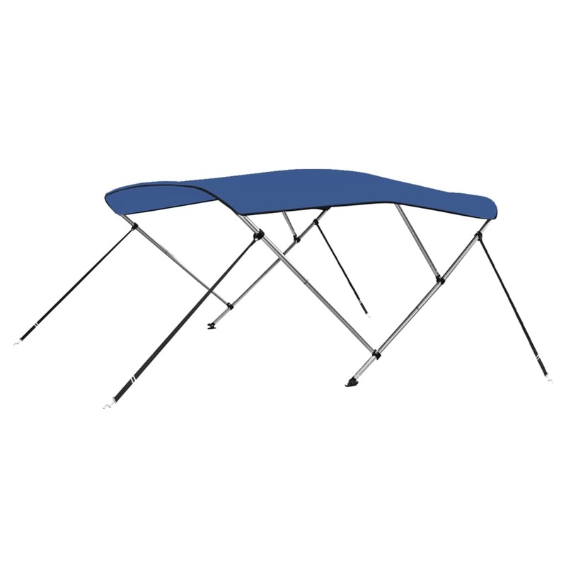 Berkfield 3 Bow Bimini Top Blue 183x160x137 cm