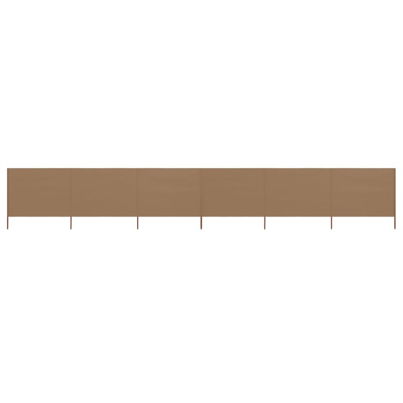 Berkfield 6-panel Wind Screen Fabric 800×160 cm Taupe