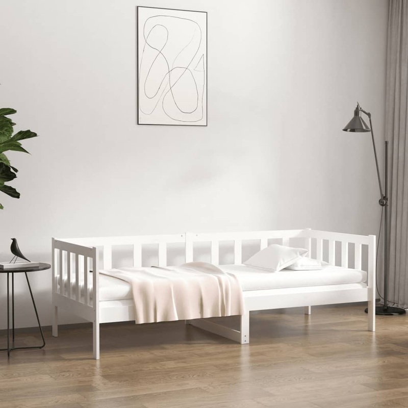 Berkfield Day Bed White 90×190 cm Solid Wood Pine